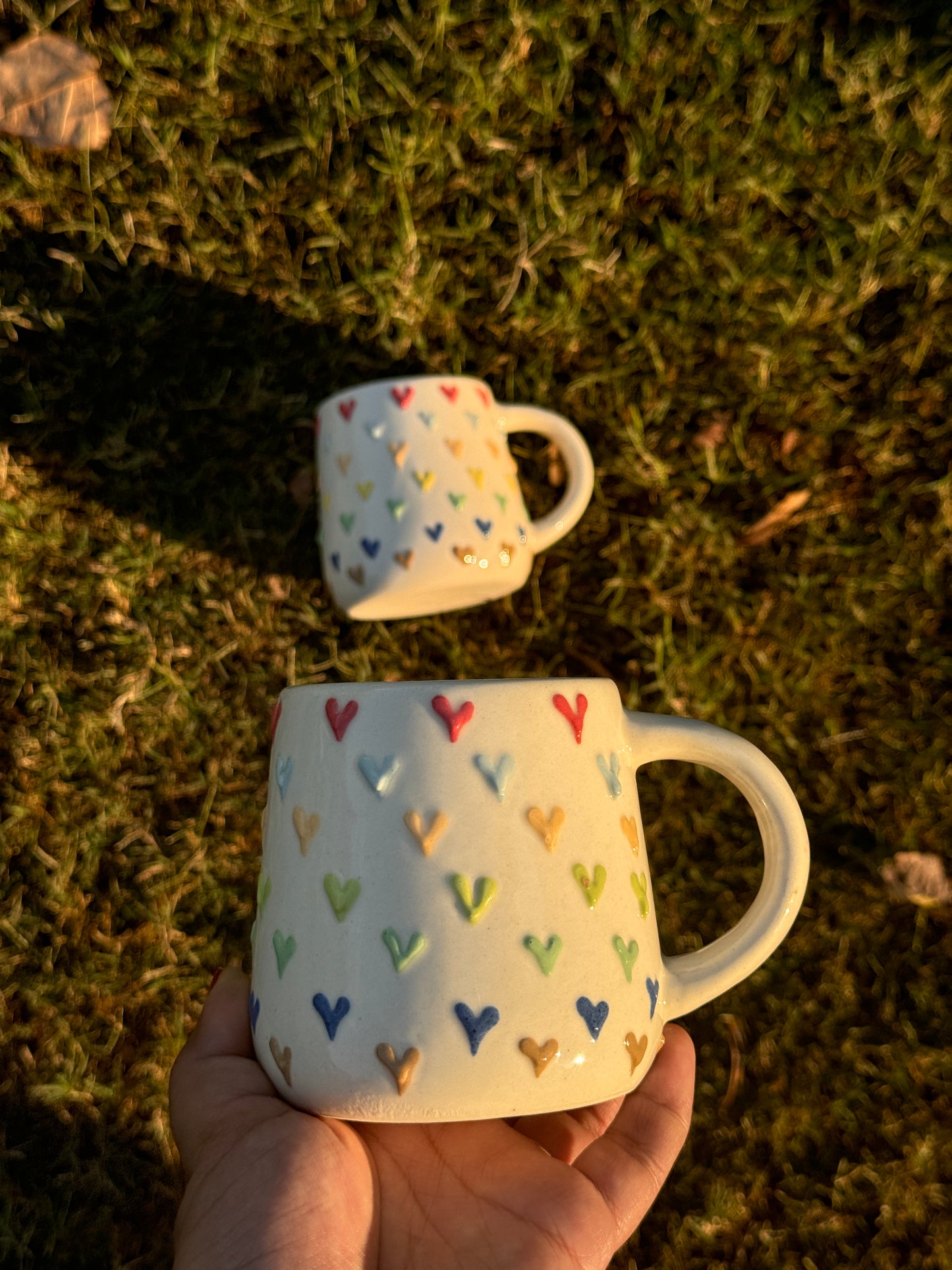 3D Rainbow Hearts Mug (Pack of 1)