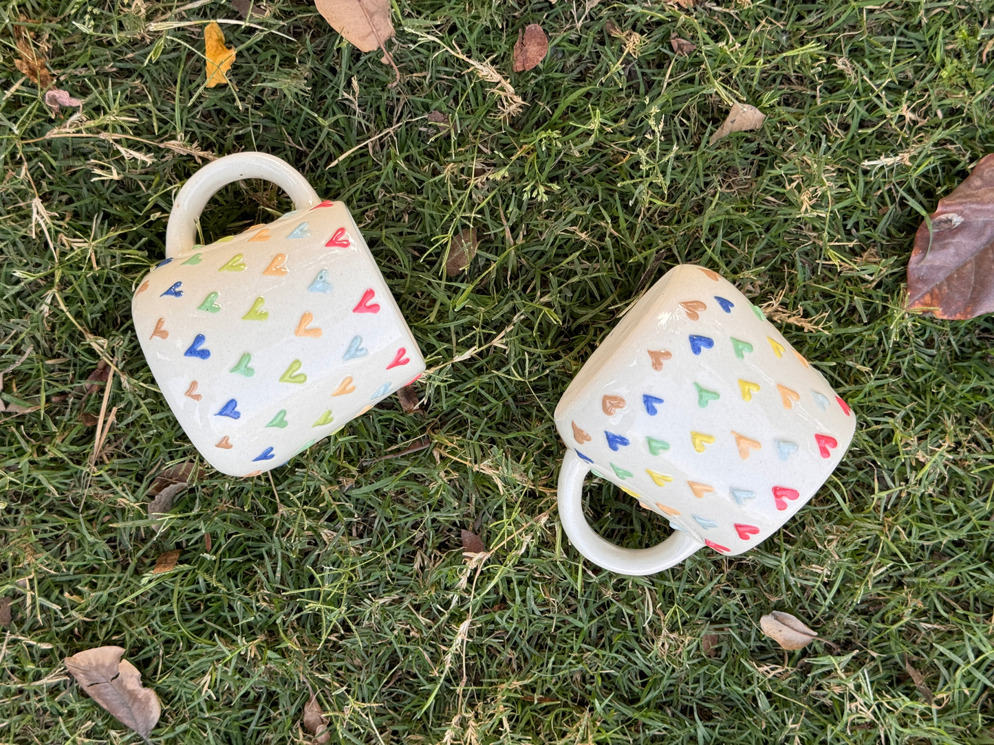 3D Rainbow Hearts Mug (Pack of 1)