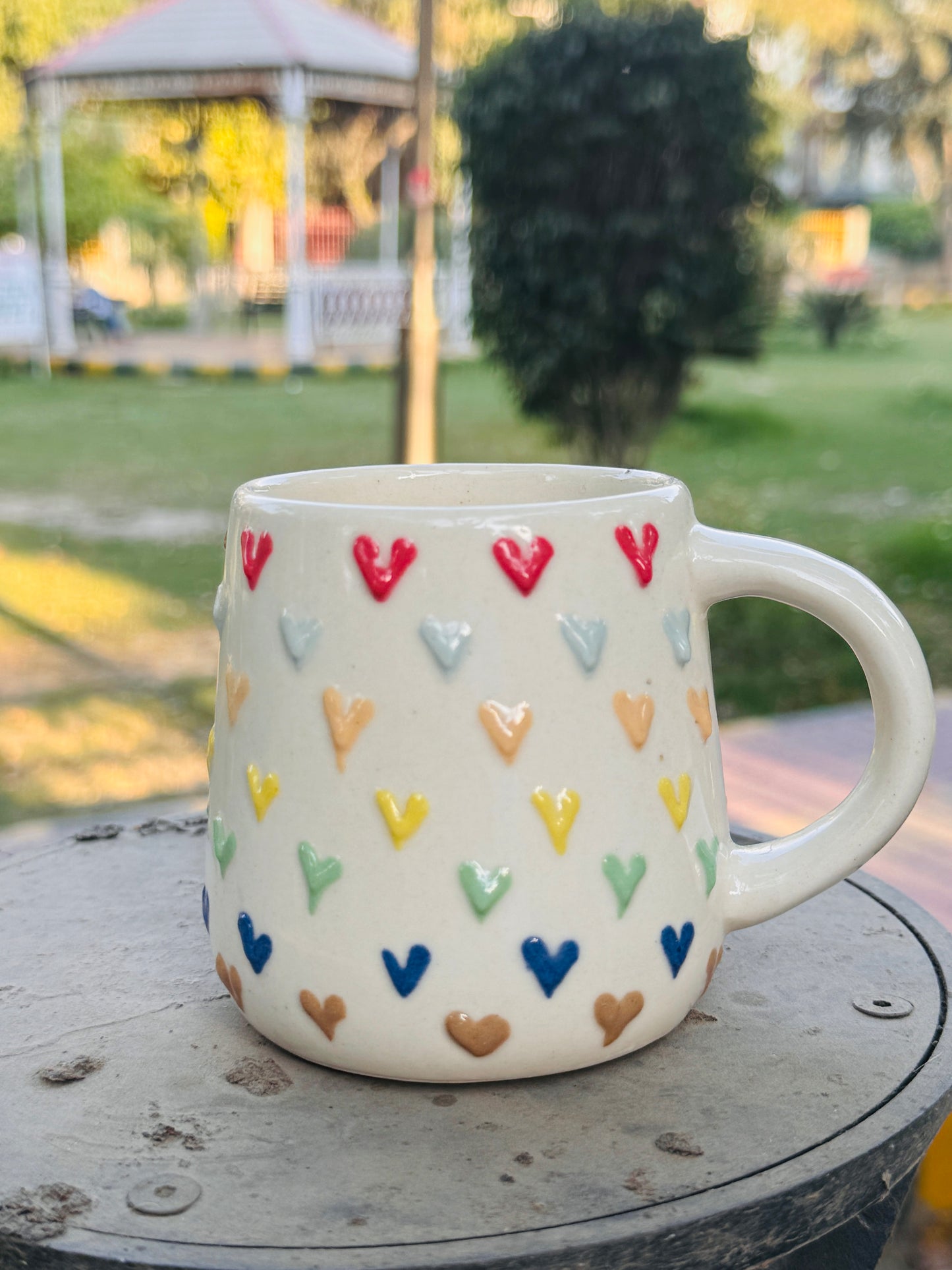 3D Rainbow Hearts Mug (Pack of 1)