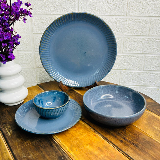 Studio Blue Spiral Dinner Set of 4