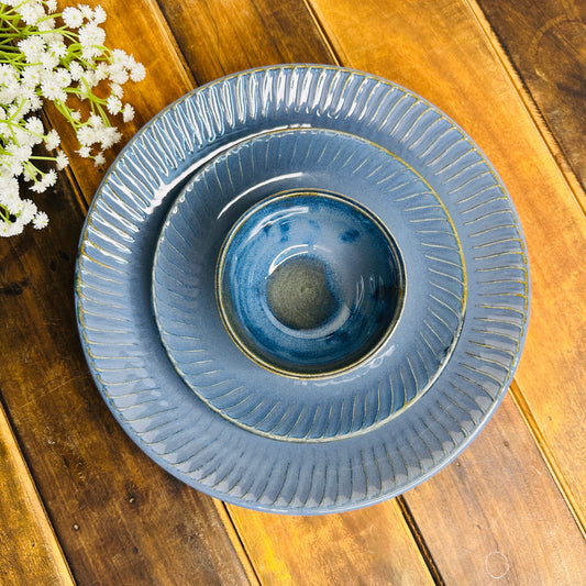 Studio Blue Spiral Dinner Set of 3