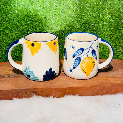 Lemon Bloom Mug Set (Pack of 2)