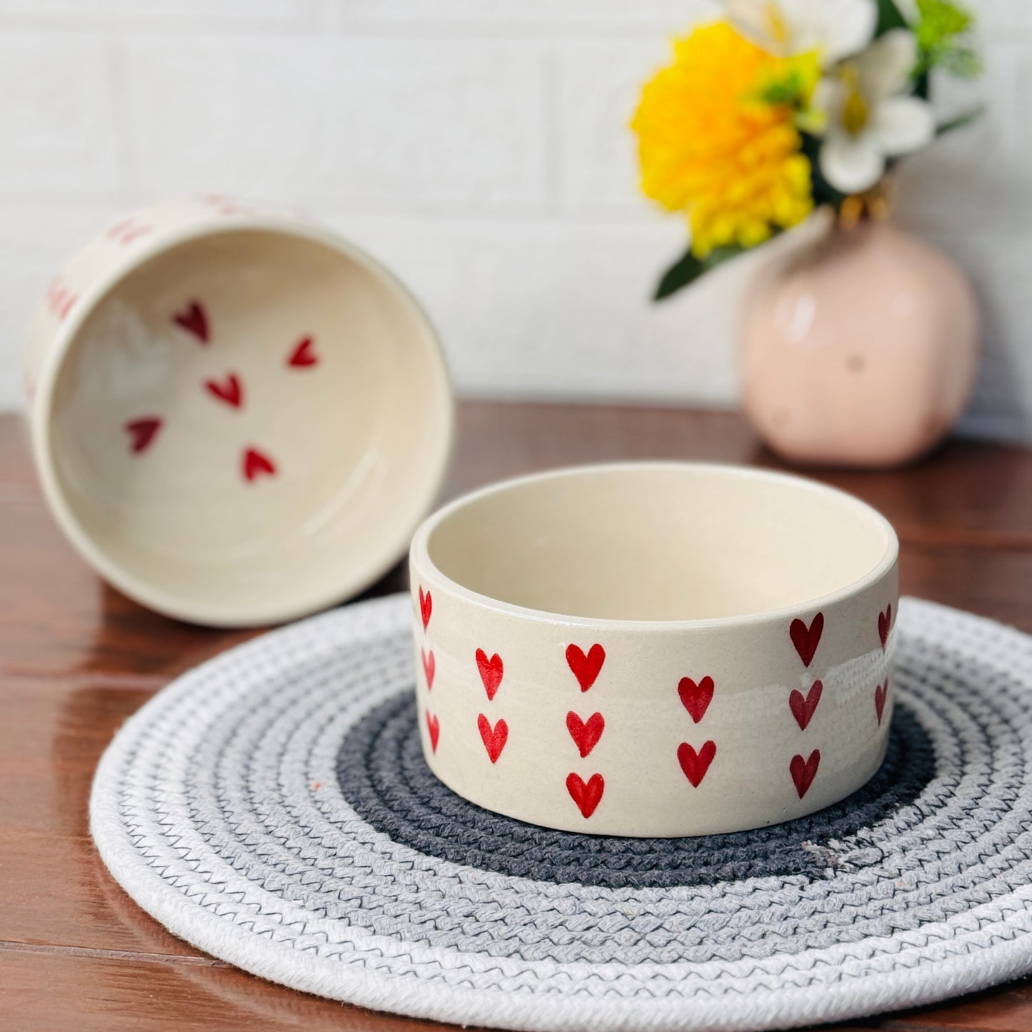 Red Heart Breakfast Bowl (Pack of 1)