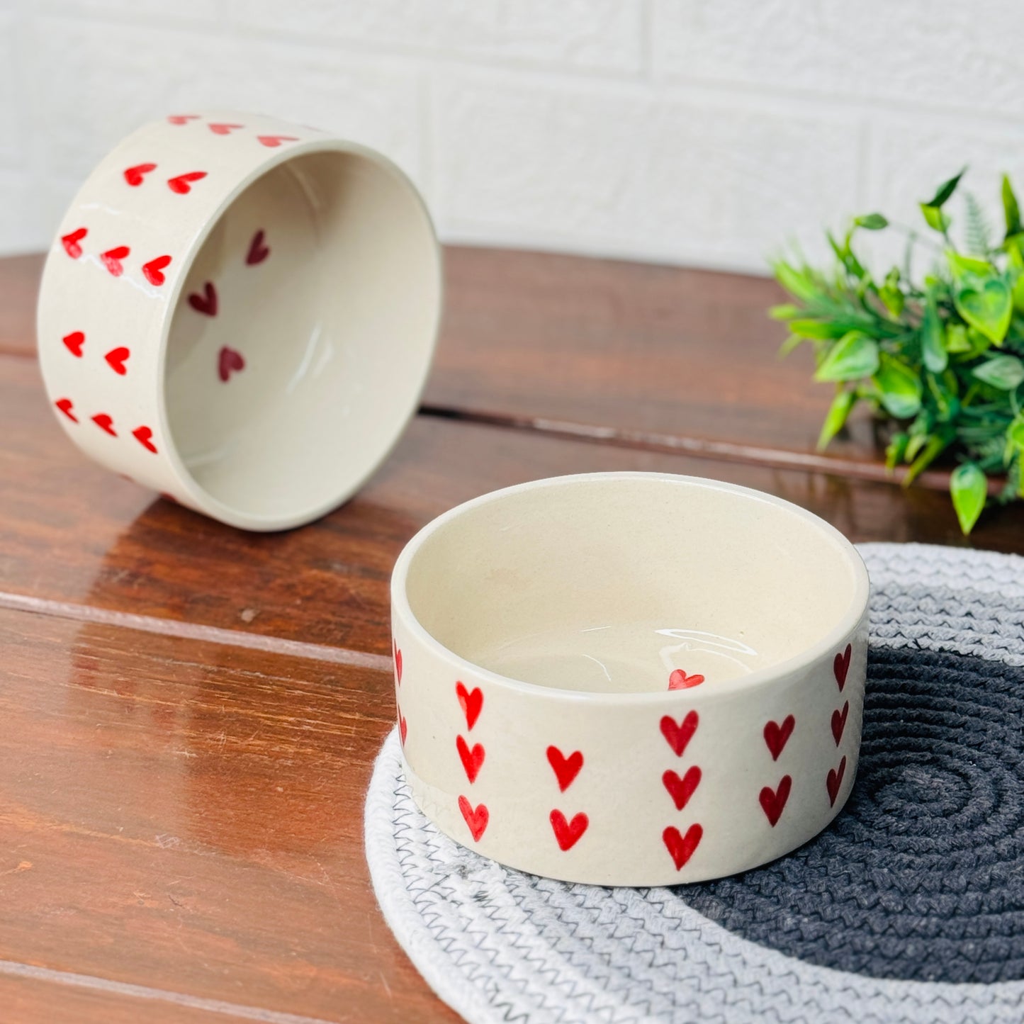 Red Heart Breakfast Bowl (Pack of 1)