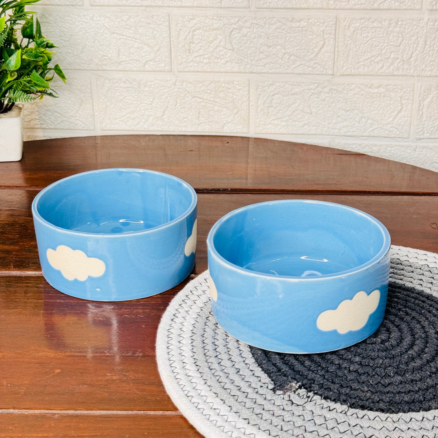 Sky Blue Cloud Breakfast Bowl (Pack of 1)