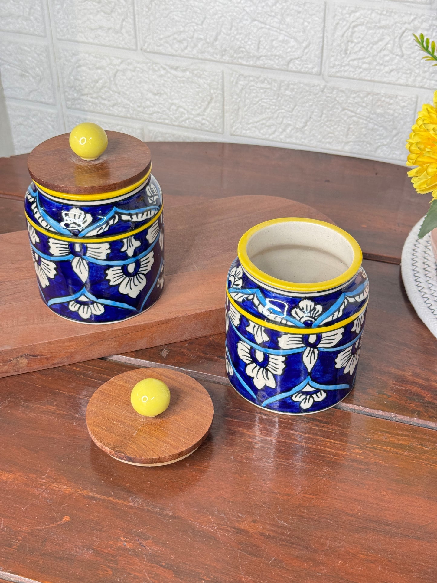 Navy Blue Flower Jar (Pack of 1)
