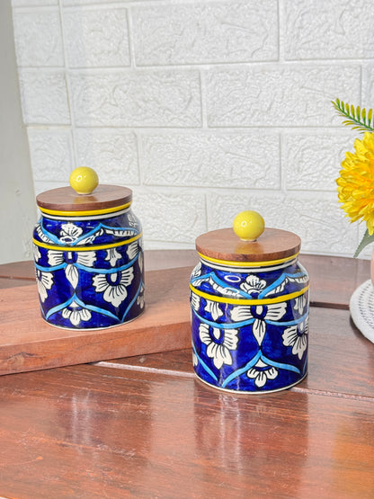Navy Blue Flower Jar (Pack of 1)