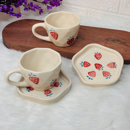 Strawberry Cup & Saucer (Pack of 1)