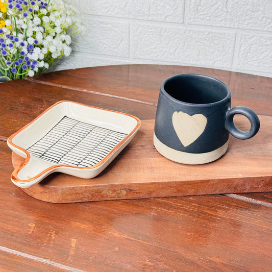 Black Heart Breakfast Set (Pack of 2)