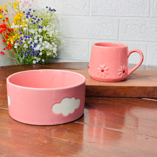 Pink Lily Breakfast Set (Pack of 2)