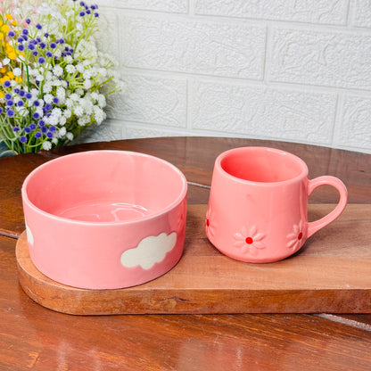 Pink Lily Breakfast Set (Pack of 2)