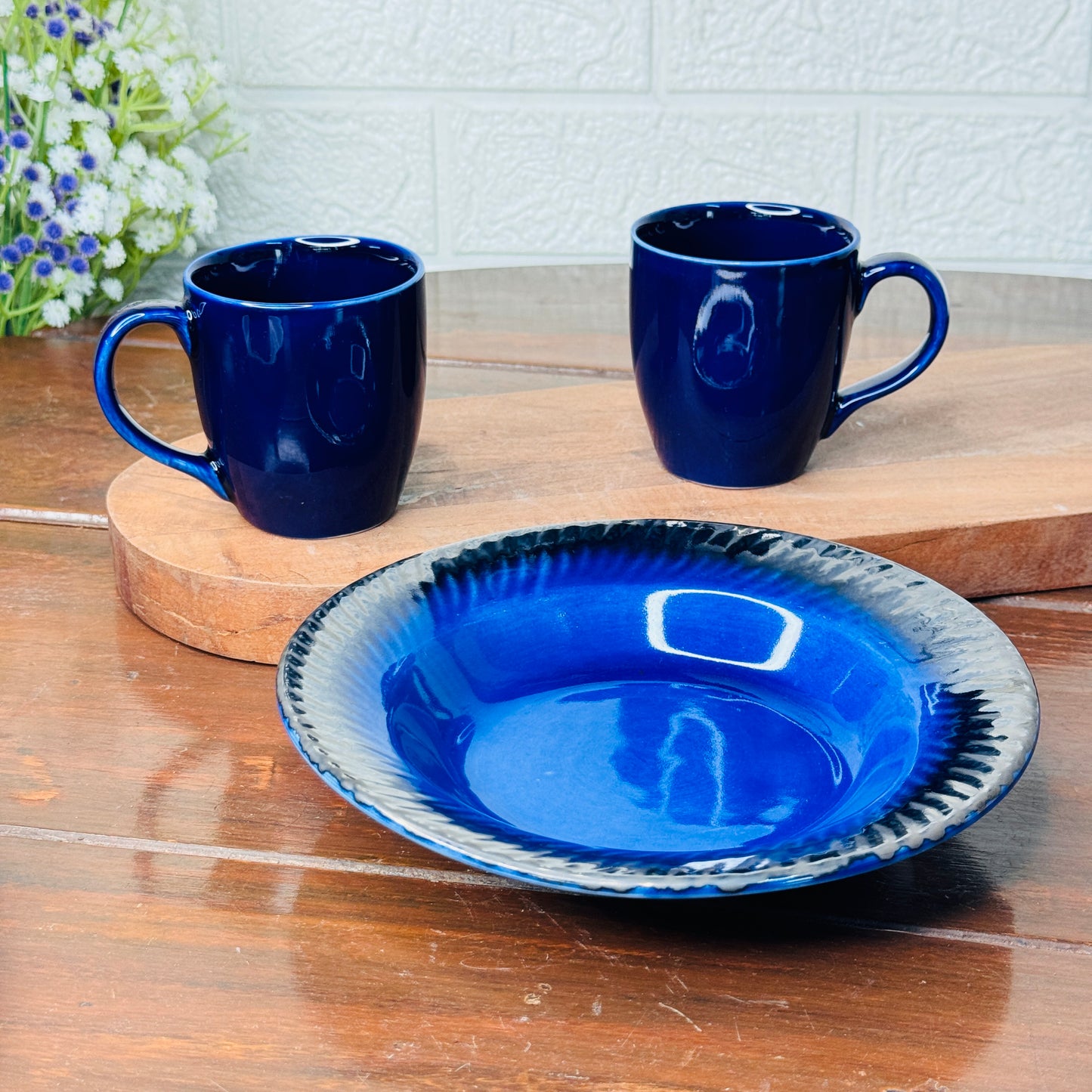 Blue Breakfast Set (Pack of 3)