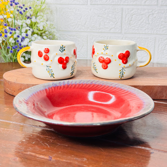 Red Breakfast Set (Pack of 3)