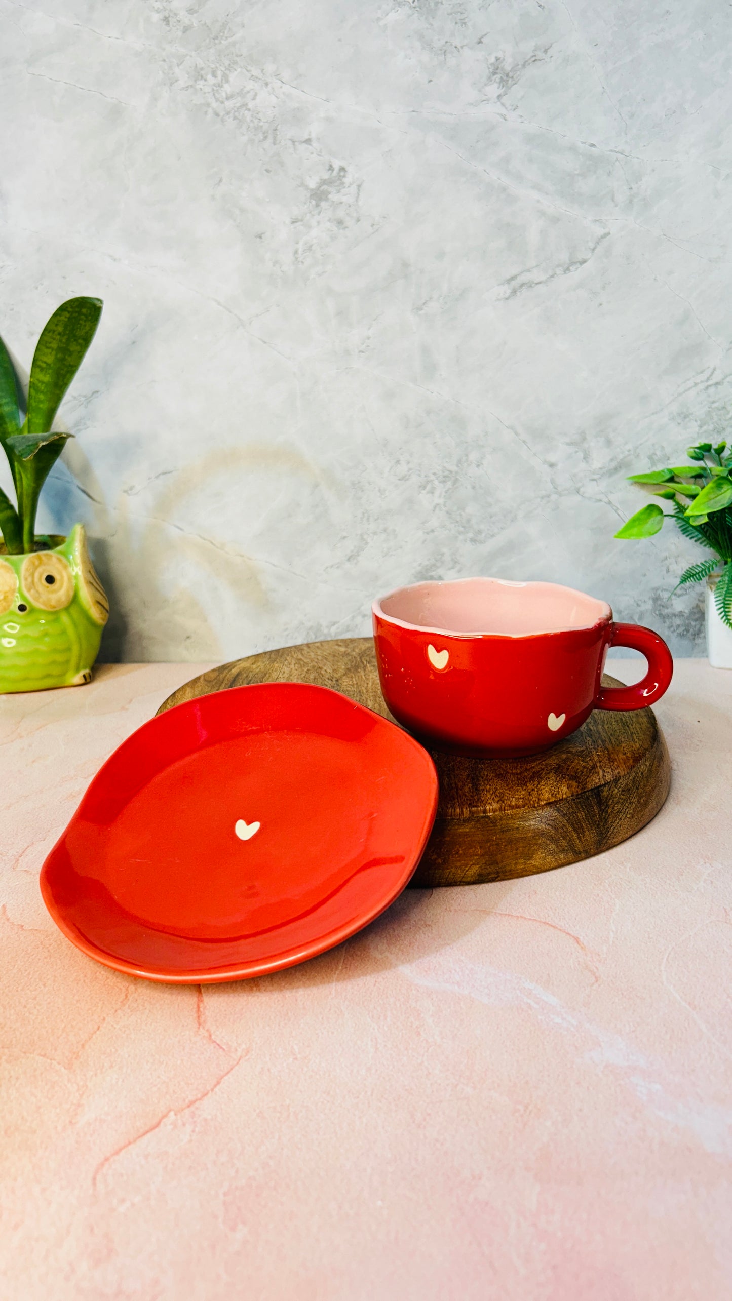 Sweetheart Sip Broad Cup & Saucer (Pack of 1)