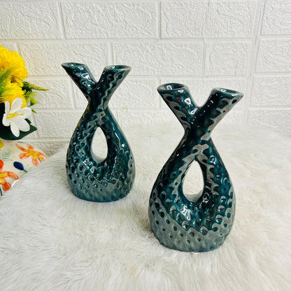Green Two Mouth Vase
