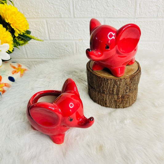 Red Elephant Planter (Pack of 1)