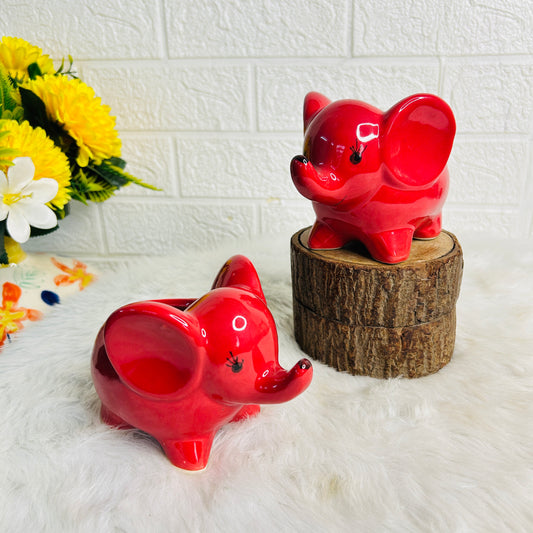 Red Elephant Planter (Pack of 1)