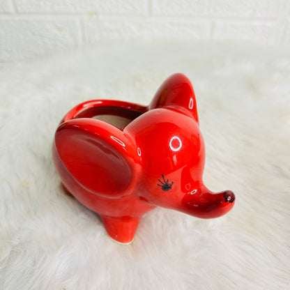 Red Elephant Planter (Pack of 1)