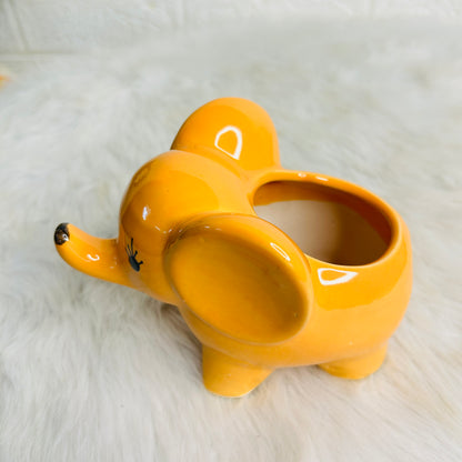 Yellow Elephant Planter (Pack of 1)
