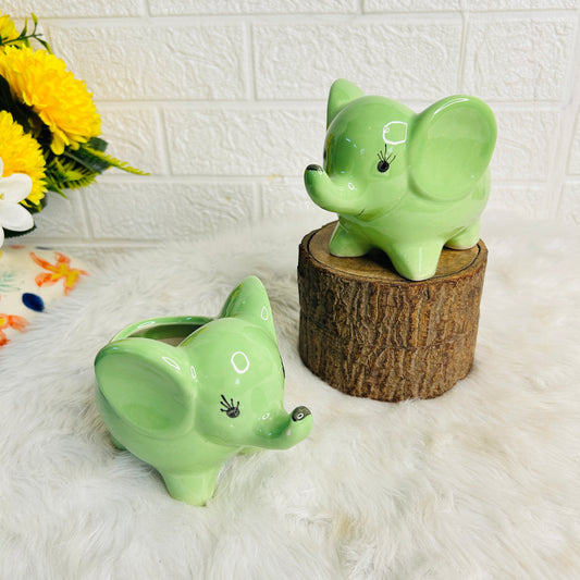 Green Elephant Planter (Pack of 1)