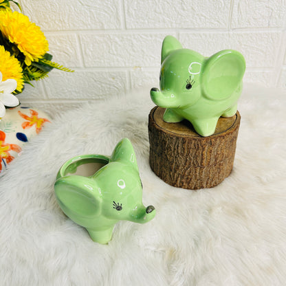 Green Elephant Planter (Pack of 1)