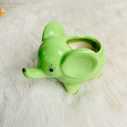 Green Elephant Planter (Pack of 1)