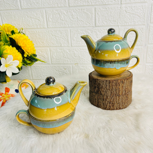 Mustard Kettle with Cup