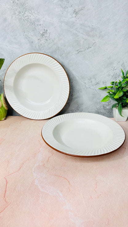 White Spiral Pasta Plate 10 inch (Pack of 1)