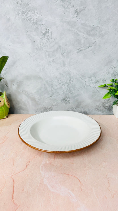 White Spiral Pasta Plate 10 inch (Pack of 1)