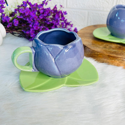 Purple Tulip Cup & Saucer (Pack of 1)