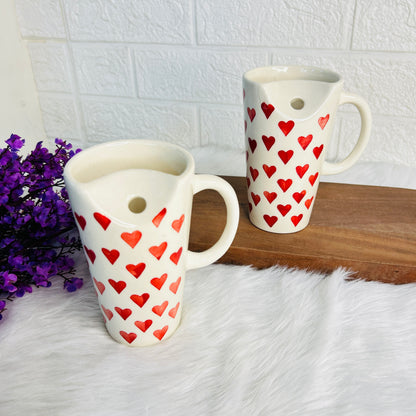 Red Heart Sipper Mug (Pack of 1)