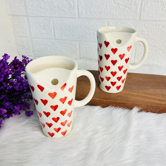 Red Heart Sipper Mug (Pack of 1)