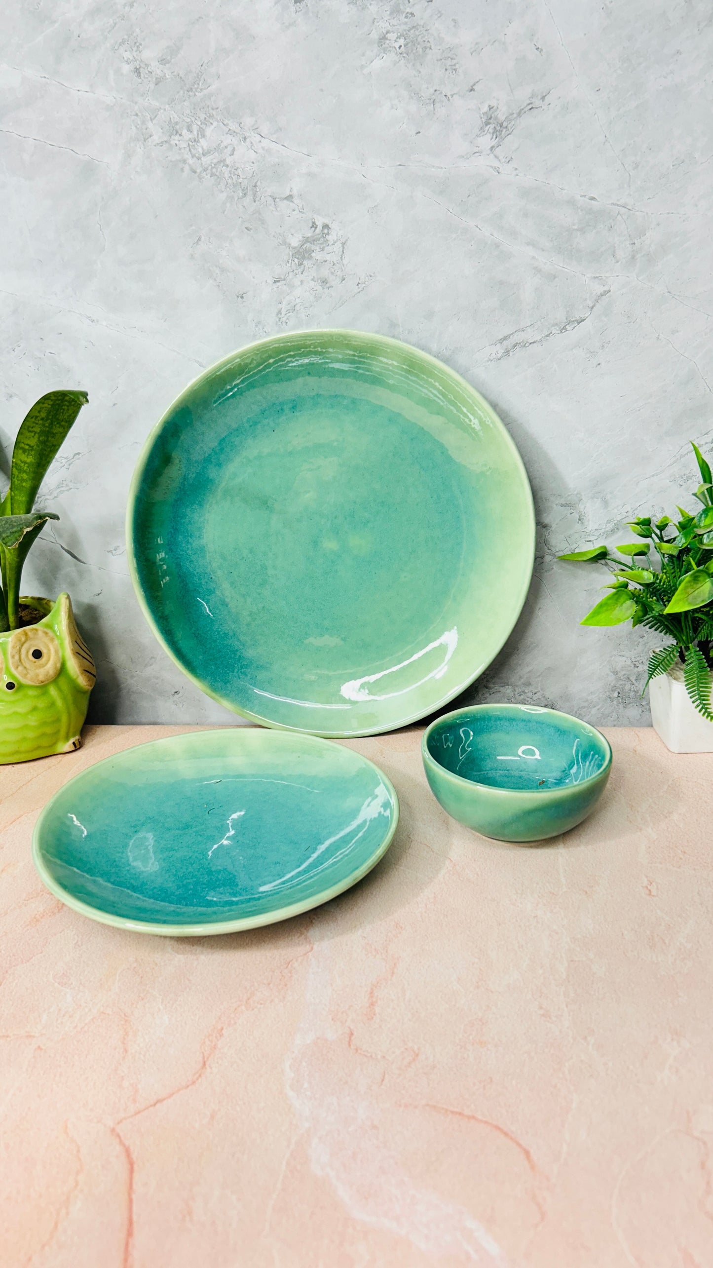 Studio Sea Green Dinner Set of 3