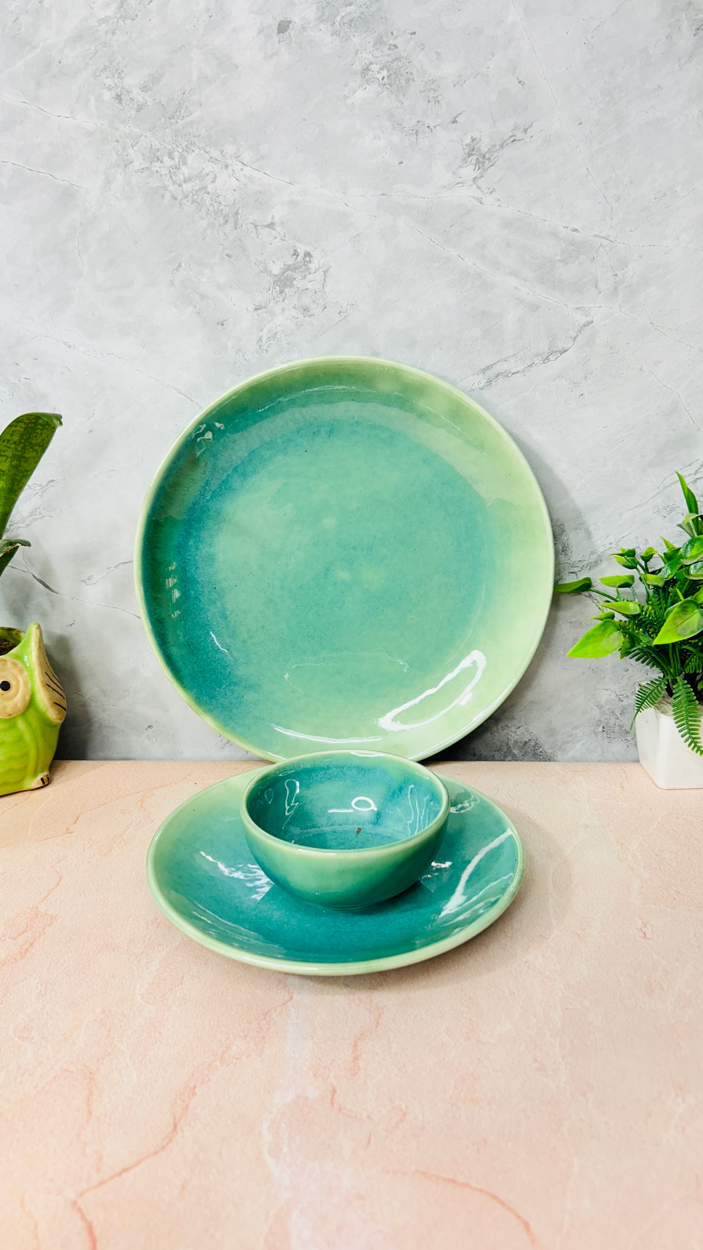 Studio Sea Green Dinner Set of 3