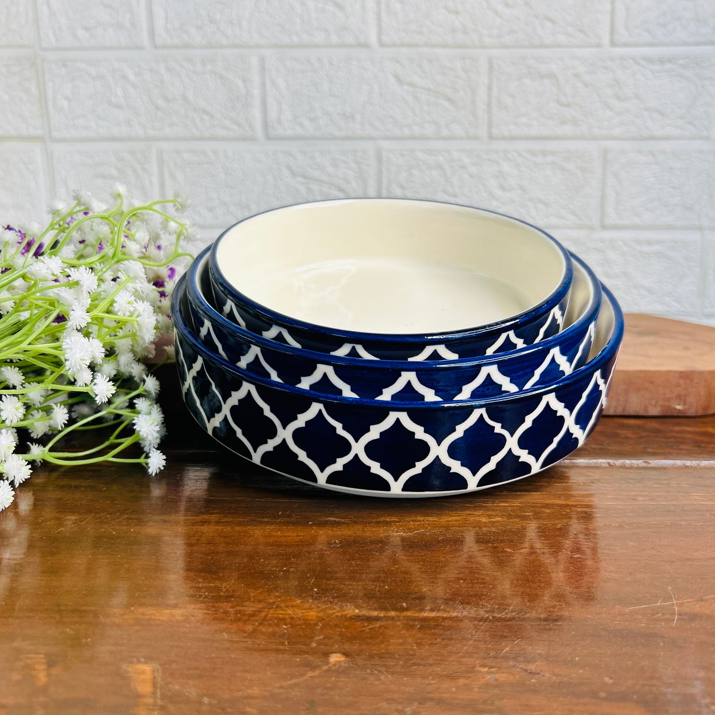 Blue Serving Set (Pack of 3)