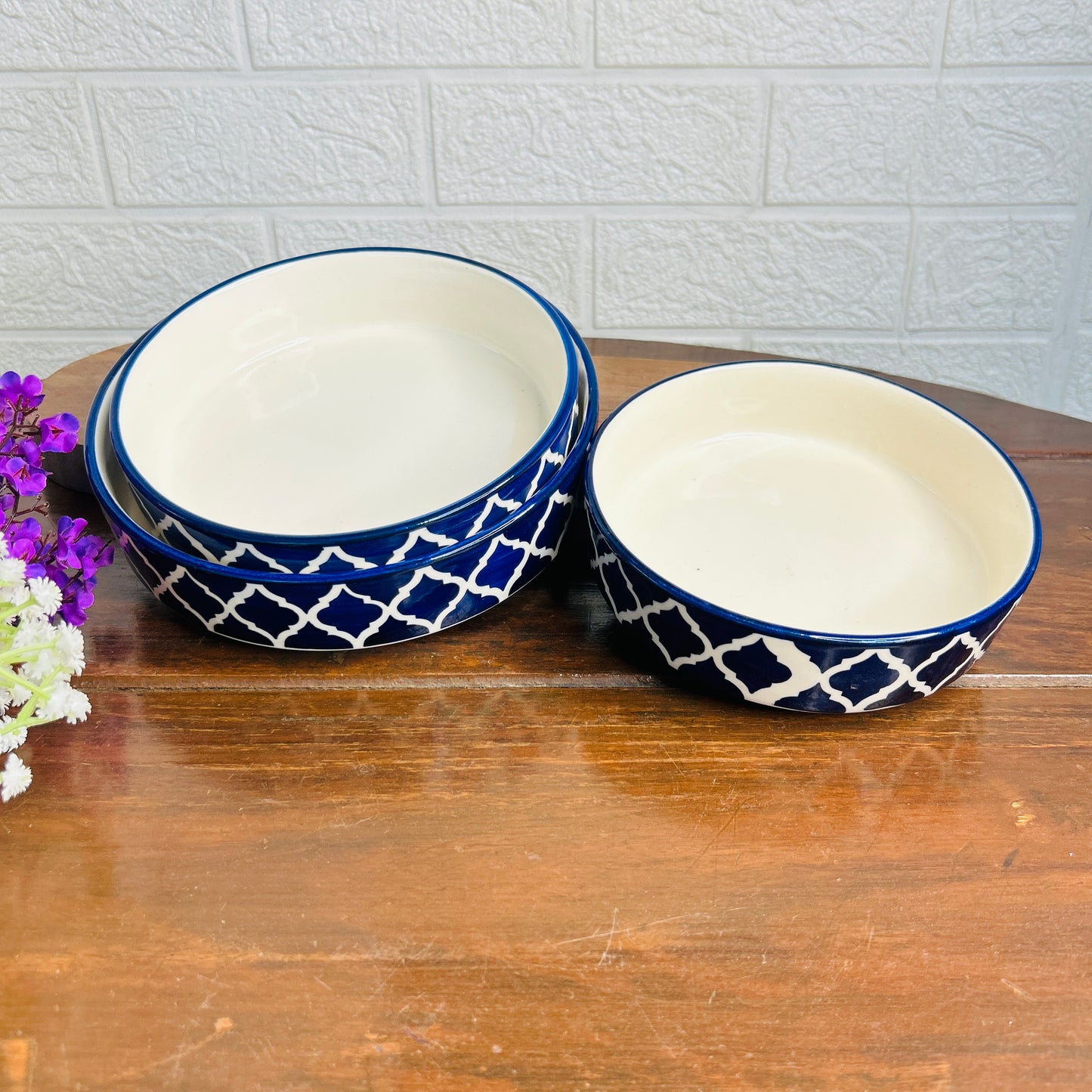 Blue Serving Set (Pack of 3)
