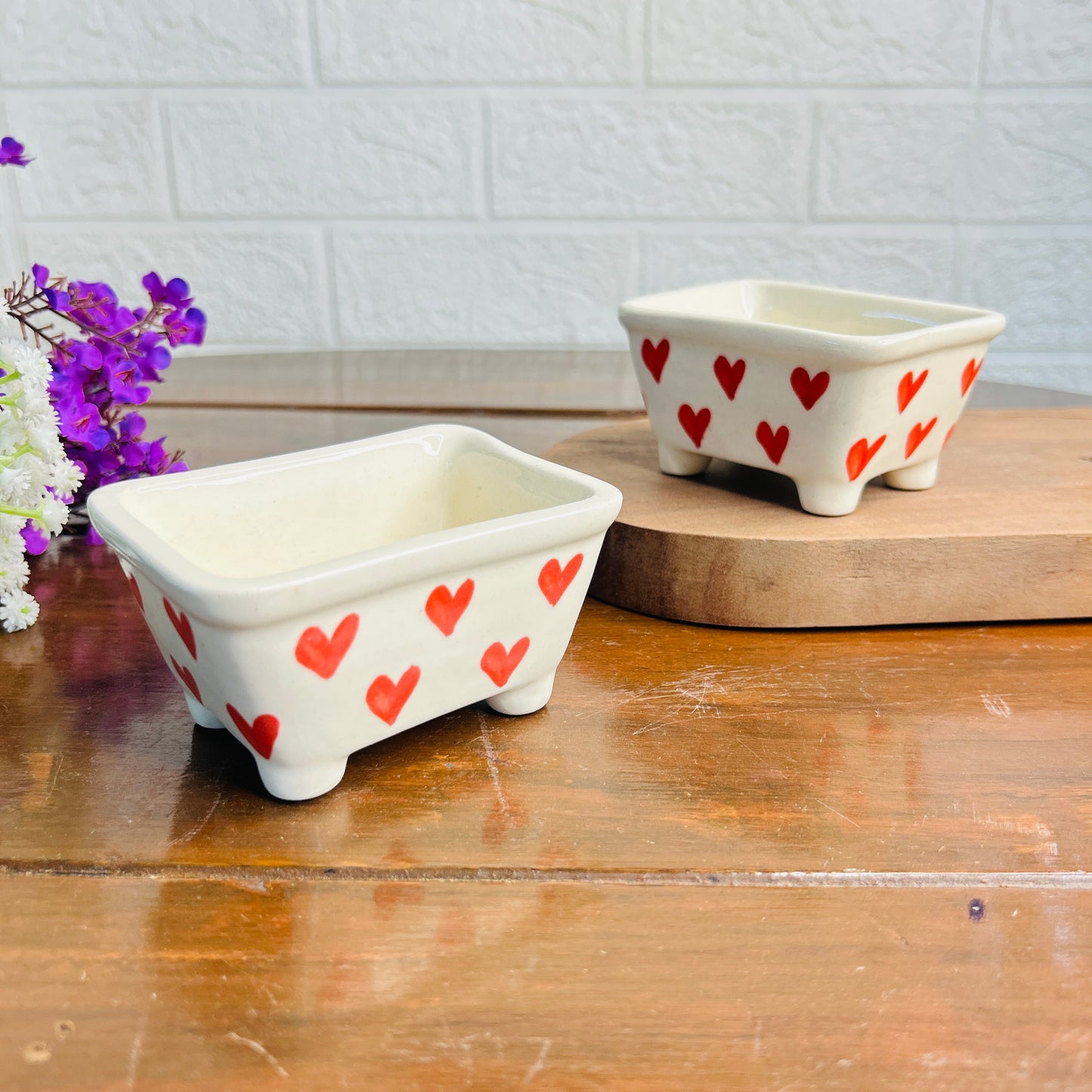 Red Heart Succulent Tray (Pack of 1)