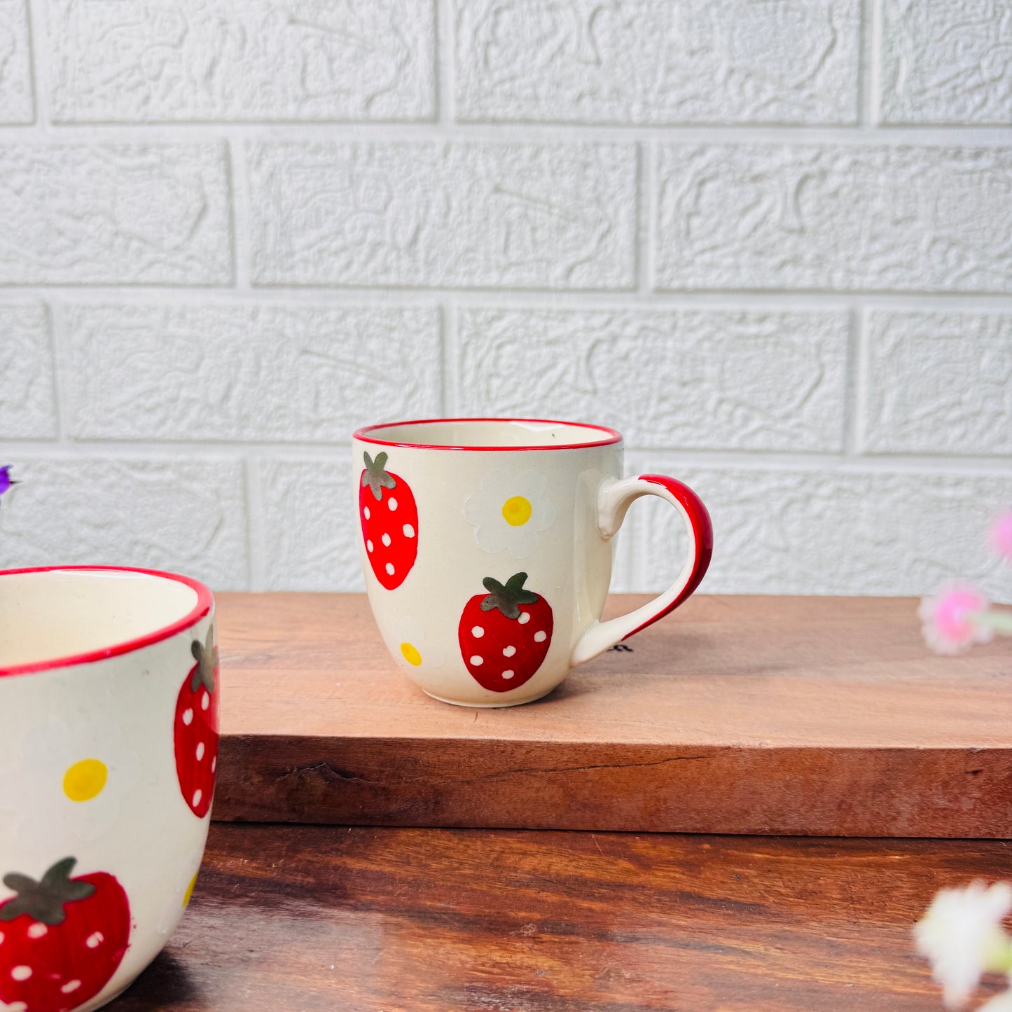 Strawberry Ceramic Tea Cup