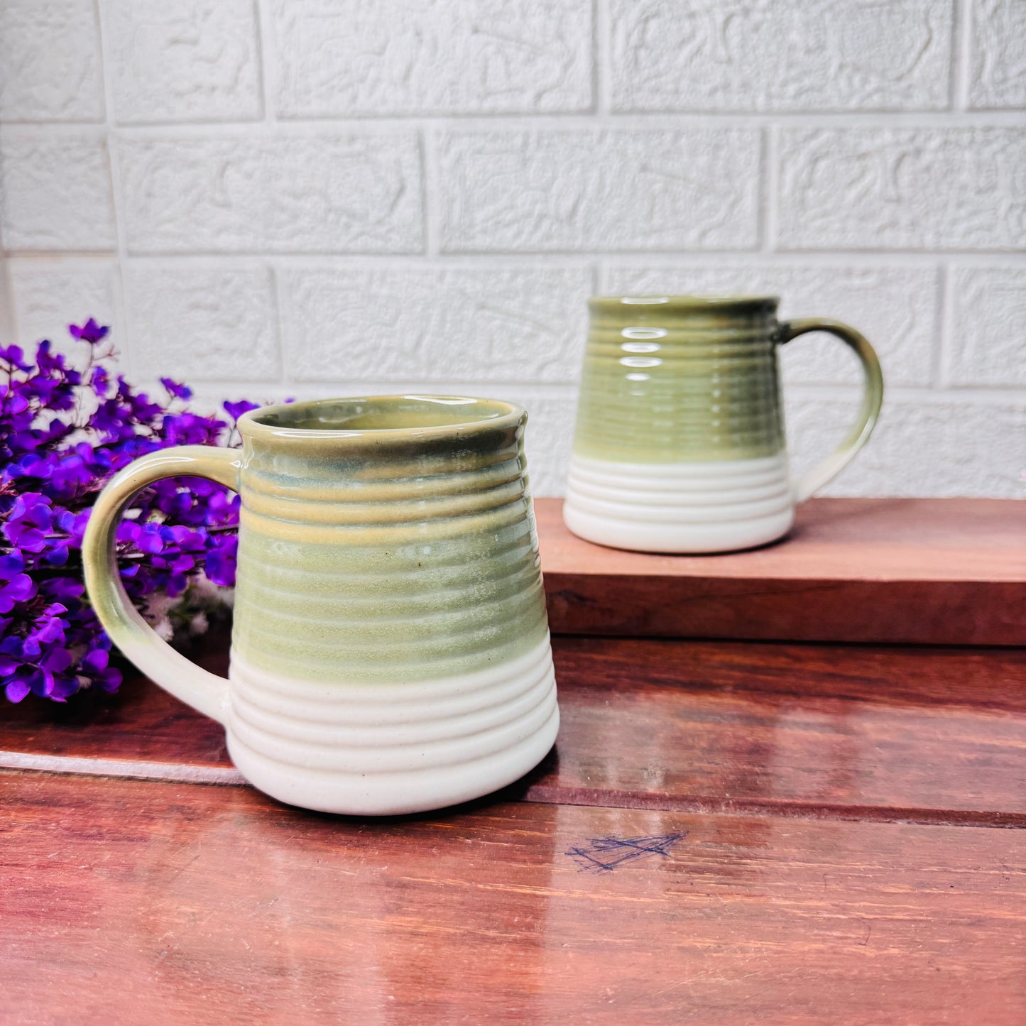 Green Ombre Handcrafted Ceramic Mug
