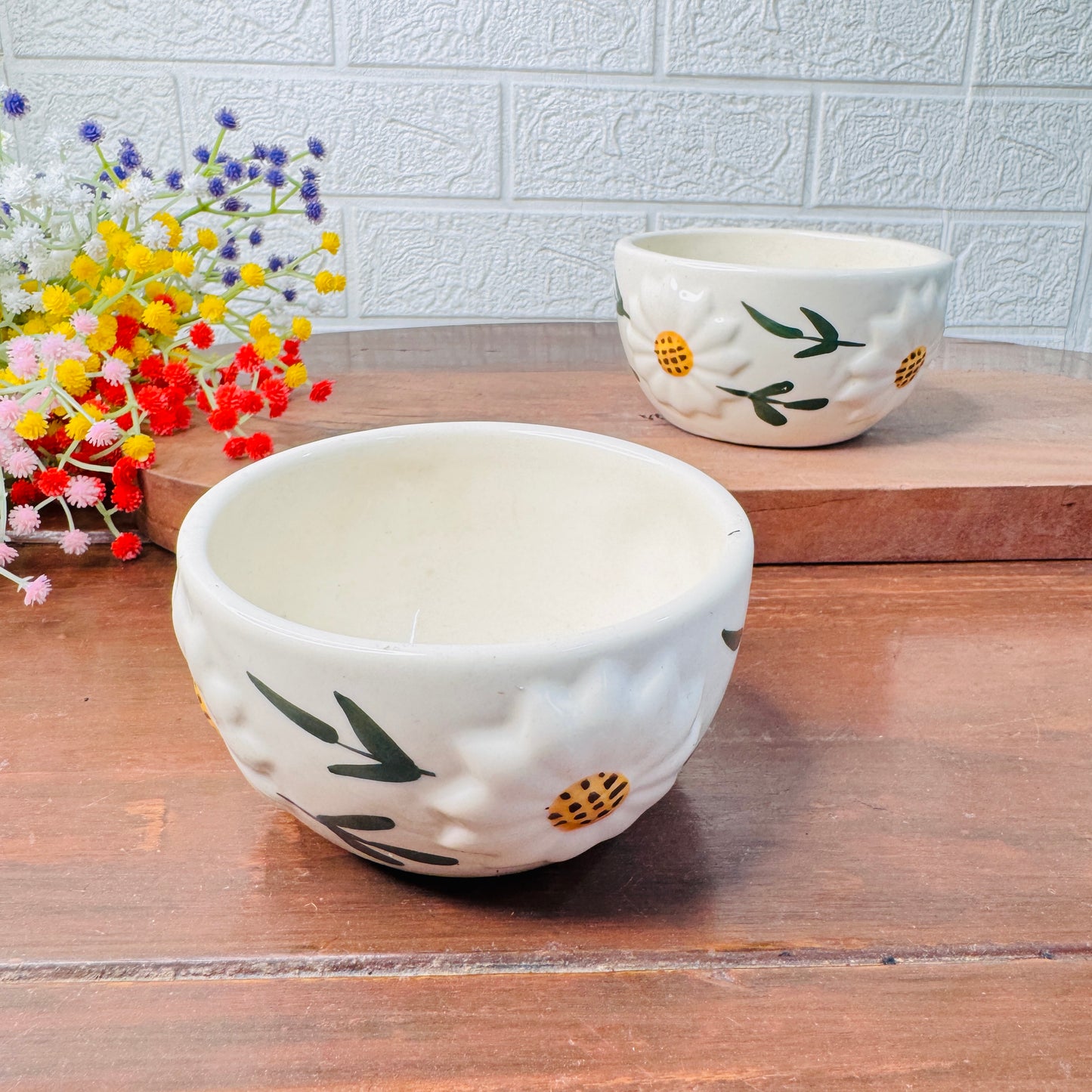 Daisy Ceramic Snack Bowl