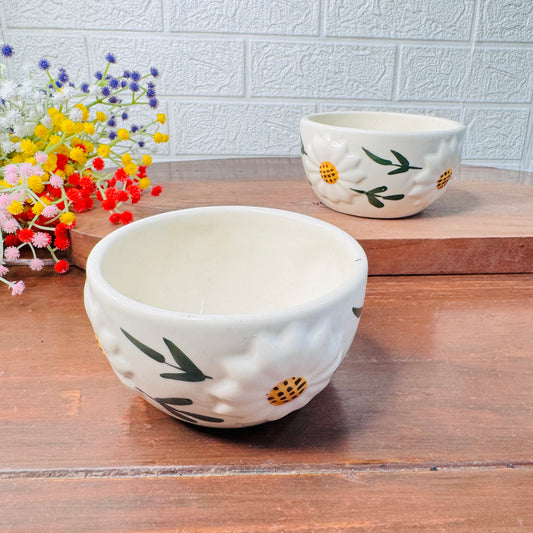 Daisy Ceramic Snack Bowl