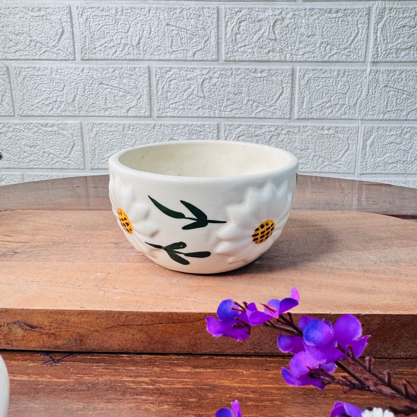 Daisy Ceramic Snack Bowl