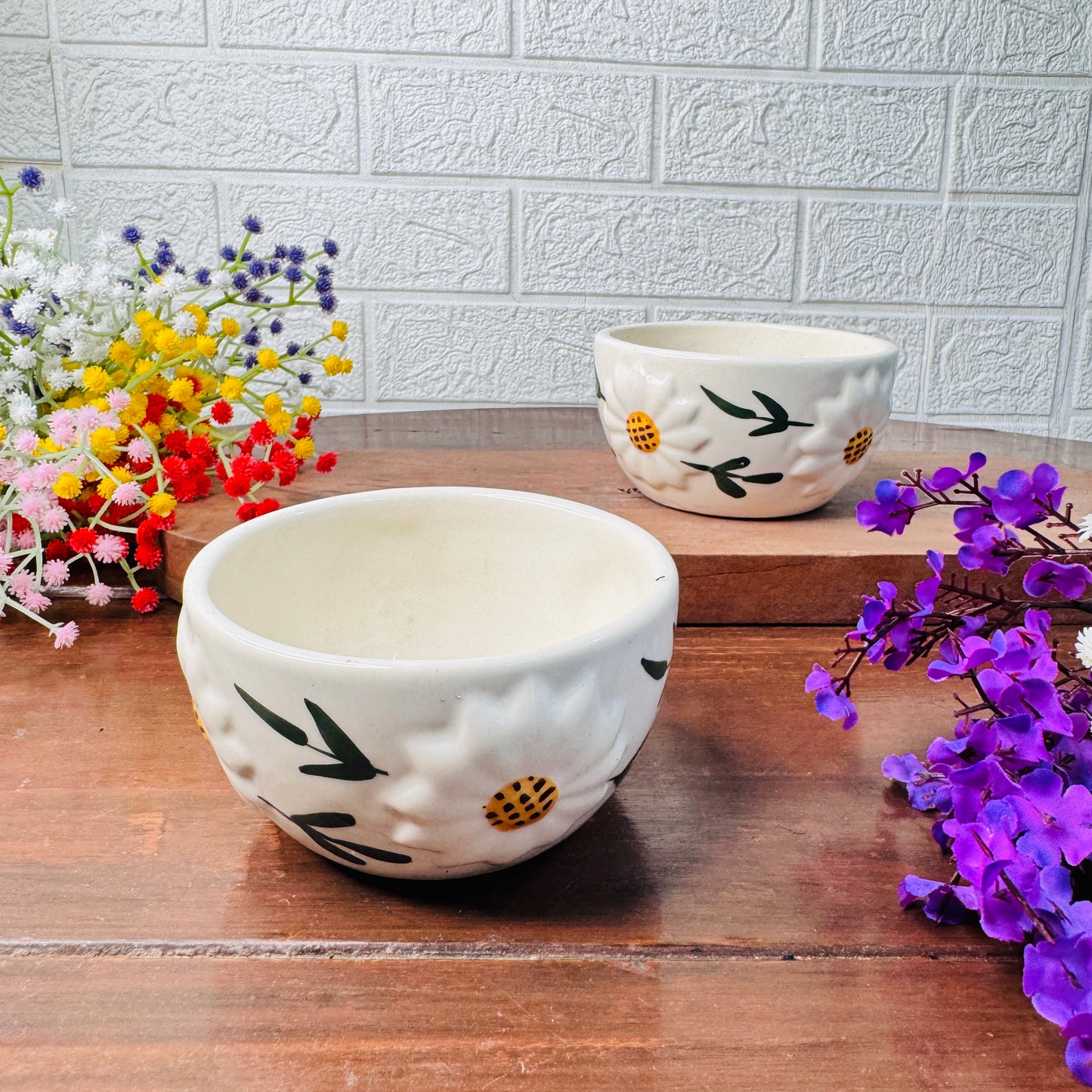 Daisy Ceramic Snack Bowl