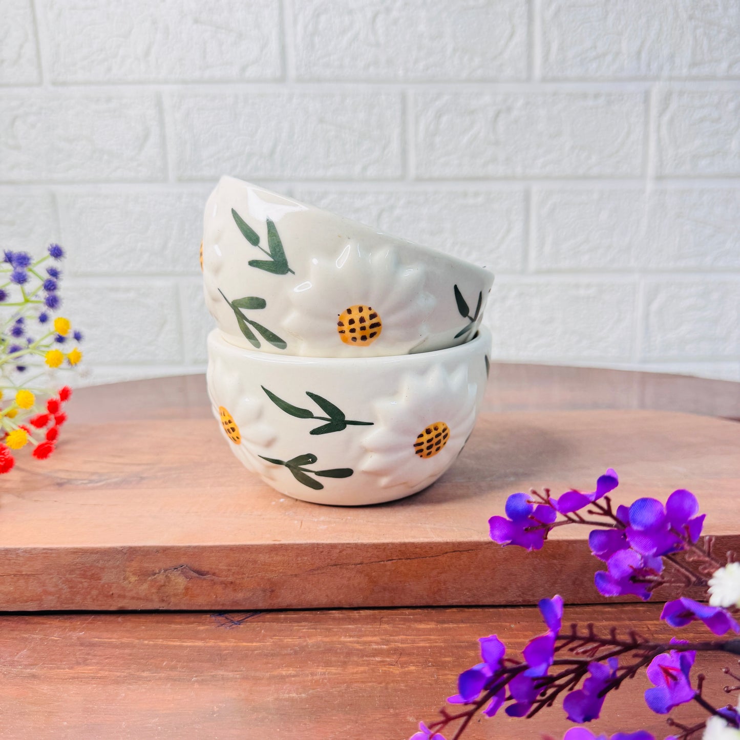 Daisy Ceramic Snack Bowl