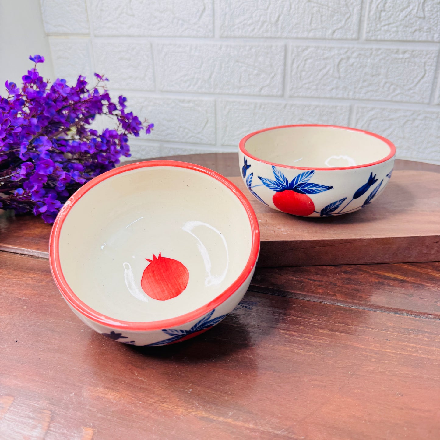 Pomegranate Ceramic Snack Bowl