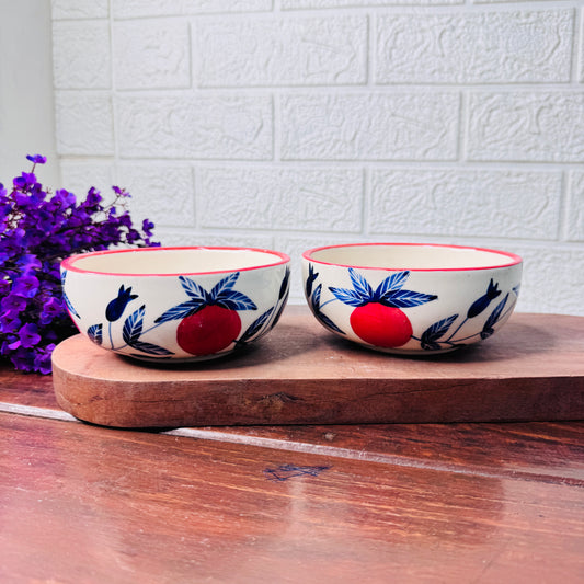 Pomegranate Ceramic Snack Bowl