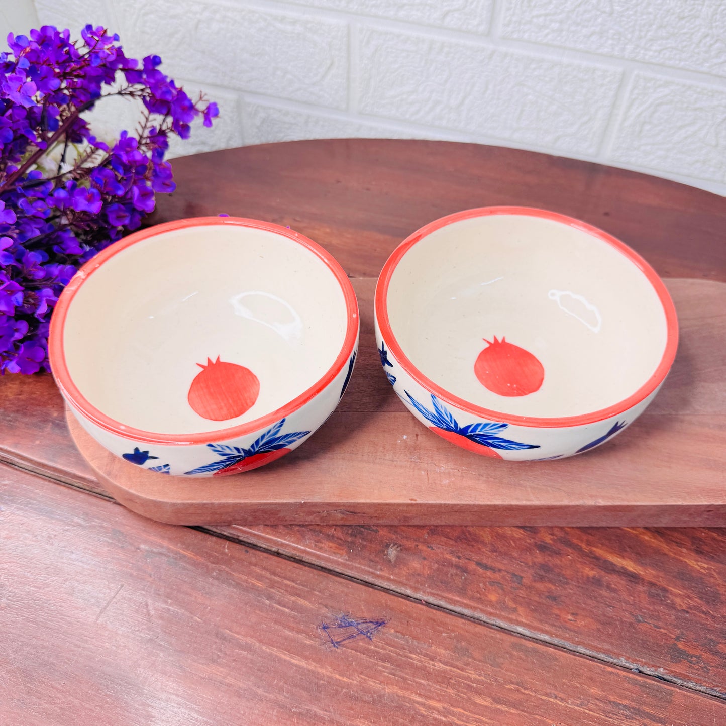 Pomegranate Ceramic Snack Bowl
