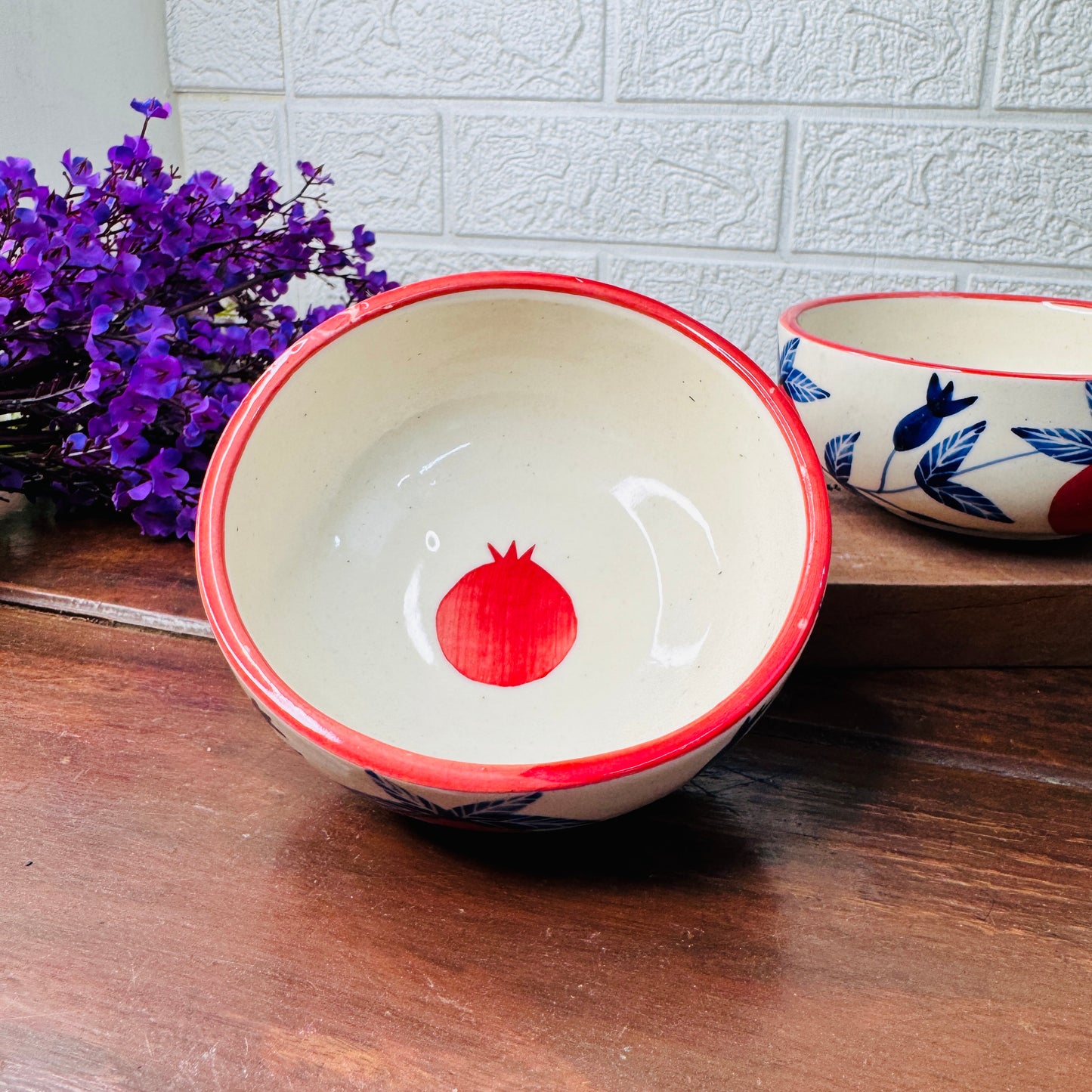 Pomegranate Ceramic Snack Bowl