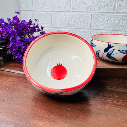 Pomegranate Ceramic Snack Bowl