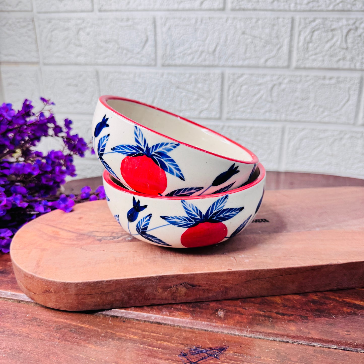 Pomegranate Ceramic Snack Bowl